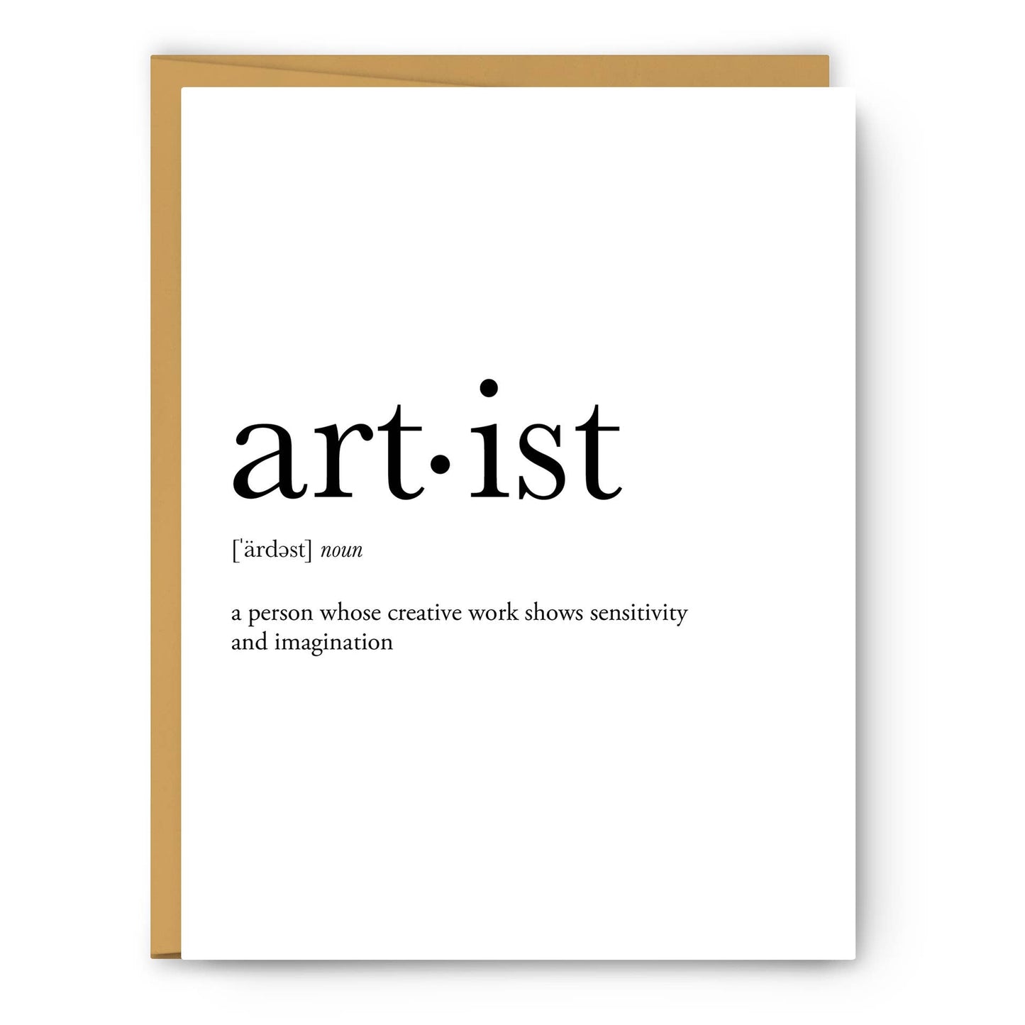 Artist Definition Notecard