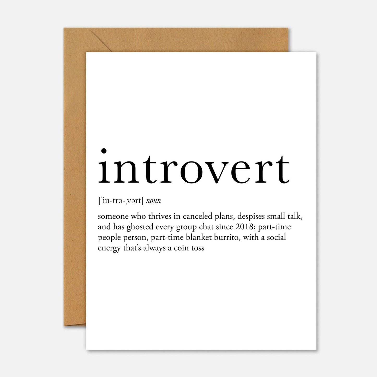 Introvert Definition Notecard