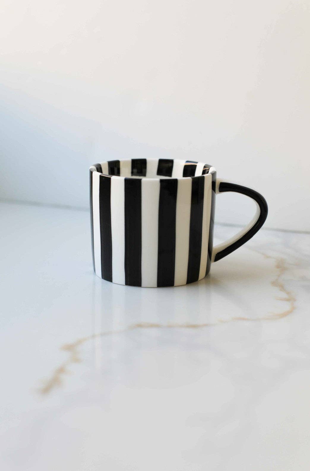 Hand painted striped mug