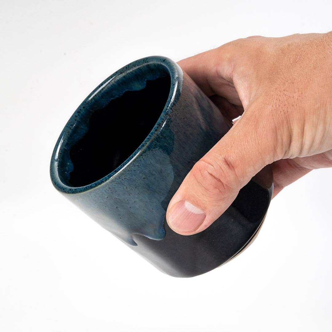 Navy and Black Yunomi Tea Cup