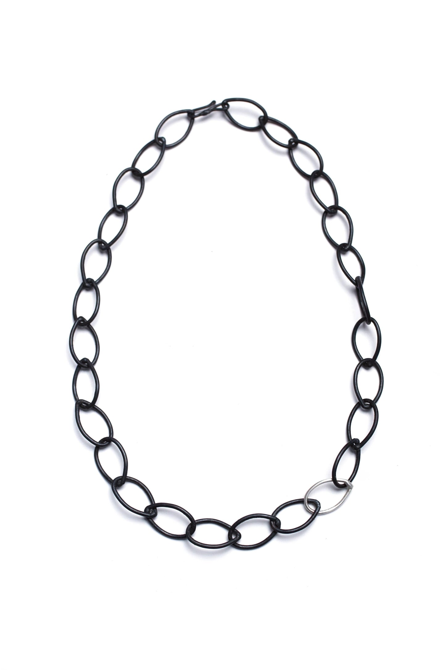 Ruth Necklace, Steel and Silver