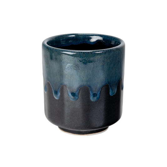 Navy and Black Yunomi Tea Cup