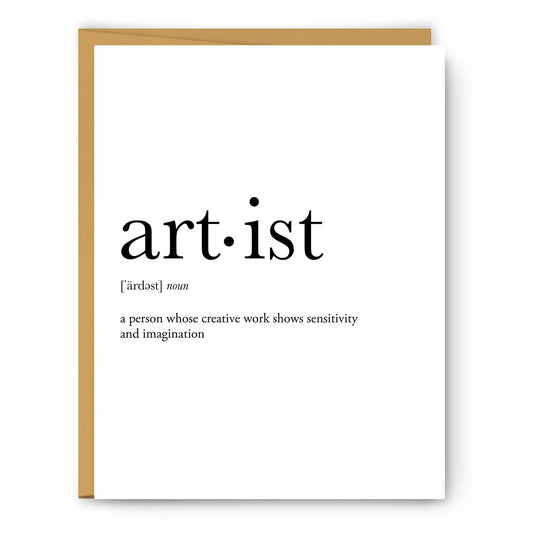 Artist Definition Notecard