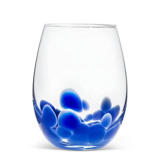 Fused Dots Stemless Wine Glass