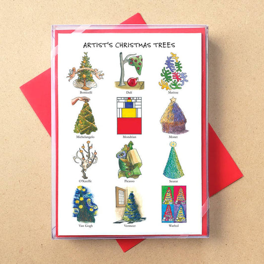 Artist Christmas Trees Card Set