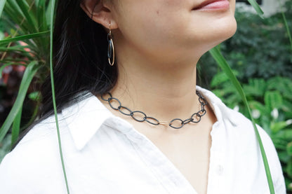Ruth Necklace, Steel and Silver