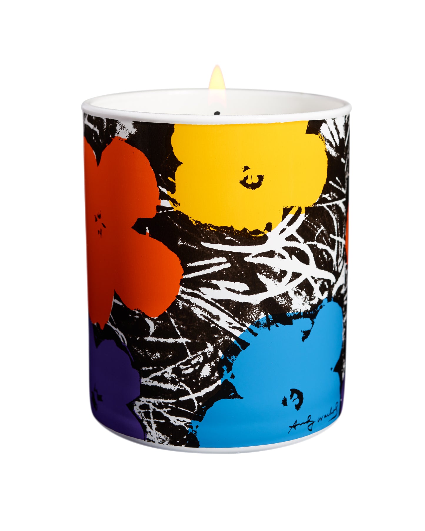 Warhol Flowers Candle