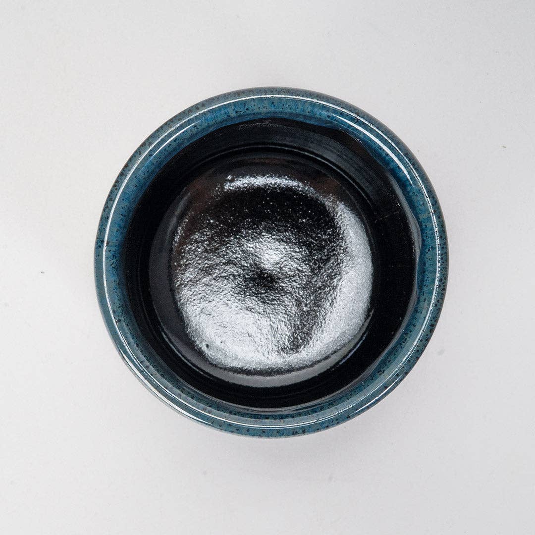 Navy and Black Yunomi Tea Cup