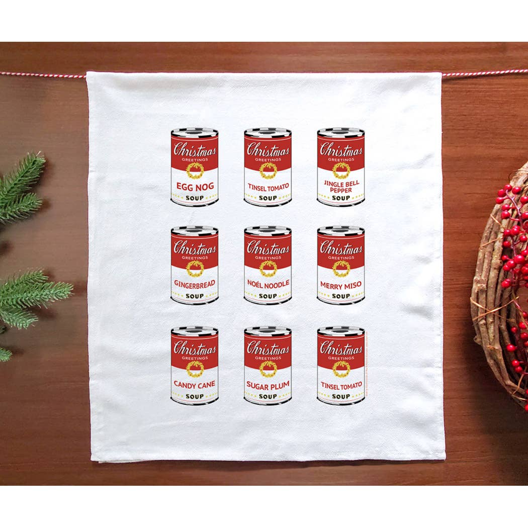 Warhol Holiday Soups Tea Towel