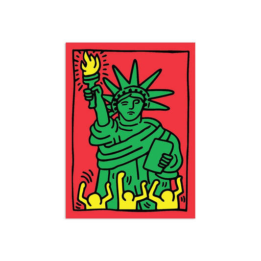 Statue of Liberty Sticker - Keith Haring